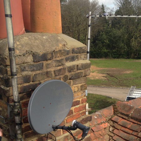 chimney with tv aerial