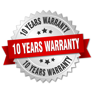 10 years warranty logo